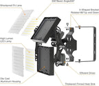 2025 Elite New Upgraded LED Flood Light Outdoor 200W 30000lm Stadium Flood Lights, 5000K Daylight White, IP66 Waterproof Adjustable Floodlight for Street, Parking Lot
