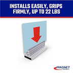 Master Magnetics Magnetic Sign Holder Pack - Magnetic Sign Holders for Door Frames, Metal Shelves, Whiteboards - Powerful Magnet - Retail EZ Grip Holder - 3" L x 1" W x 0.75" H - 25-Pack