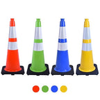 360 Pack 28" Blue Traffic Cones with Black Base – Durable Bulk Traffic Cones for Construction Sites, Events, and Parking Areas (360, Blue, 28 Inch)