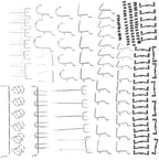 Eujgoov Pegboard Hook Set 51 Pcs, Organize Screwdrivers, Wrenches and Pliers on Pegs for Heavy Duty Tools Storage Support for Storing Tools, Pulling Lines and Organizing Items
