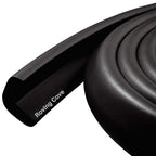 Roving Cove HeftyFit Edge Protector for Baby Proofing (6ft Large Edge Only), Heavy-Duty Soft Rubber Foam Furniture Edge Bumper Guards, Desk Edge Cushion, Wall Corner Covers, 3M Adhesive, Onyx Black