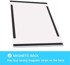 ZHIDIAN Document Sign Holder Pockets with Magnetic Back, Plastic Poster Picture Notice Display Frame for Fridge/Whiteboard/Chalkboard/Cabinet, 8.5 x 11.6 Inches, Silver, 30 Pcs