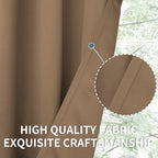 BGment Blackout Curtains for Living Room - Grommet Thermal Insulated Room Darkening Curtains for Bedroom, 2 Panels of 52 x 84 Inch, Taupe