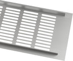 Vent Systems 15.75 x 3.94 (Outer Size) Air Supply Ventilation Grille - Pack of 2 - Silver Aluminum Rectangle Intake/Exhaust Door Vent Deflector - HVAC for Home Improvement Floor, Wall Duct Cover