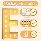 Marquee Letters 4 Feet Tall Large Light Up Letters E Happy Birthday Decorations Wedding Engagement Party Decor Yellow Light Birthday Decorations Balloon Arch Kit Foam Sign E