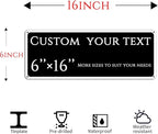 custom street sign,Custom Sign, Aluminum Weatherproof Metal Sign Multiple Sizes, custom office door signs, Business, Workplace, office, Home, Delivery Signs(6 * 16 Inch)