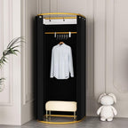 JVVMNJLK Clothing Store Fitting Room Divider, Portable Changing Room, Privacy Protection Movable Dressing Room Divider with Shading Curtain, Temporary Wall Portable Changing Room Partition
