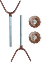 Baby Gate Banister Adapter Y-Spindle Rods - M8 (8mm) Replacement Bolt Part for Pressure Mounted Baby and Pet Safety Stair Gates, Extra Long Wall Mounting Screws Rod & Bolts (Y-Brown-2 Pack)
