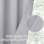BGment Room Darkening Curtains 54 Inches Long - Grommet Thermal Insulated Drapes Window Treatment Curtains for Bedroom, 2 Panels, 38 x 54 Inch, Light Grey