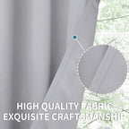 BGment Room Darkening Curtains 54 Inches Long - Grommet Thermal Insulated Drapes Window Treatment Curtains for Bedroom, 2 Panels, 52 x 54 Inch, Light Grey