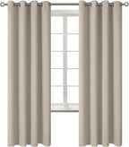BGment Room Darkening Curtains 72 Inches Long - Grommet Thermal Insulated Drapes Window Treatment Curtains for Bedroom, 2 Panels, 52 x 72 Inch, Camel