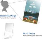 18 Pack Acrylic Sign Display Stand 8.5 X 11, L Shape Clear Plastic Sign Frame, Picture Photo Frame, Flyer Document Paper Holder for Office Desktop