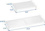 Closet Shelf Divider Expandable Cabinet Tension Shelving Rack Heavy Duty Metal DIY Shelf Separator for Cabinet Wardrobe Cupboard Pantry Kitchen Bedroom,White