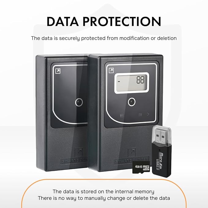 Smart Counter Retail People Counter - Infrared & Wireless, Battery Operated, Hourly & Daily Statistics with Data Storage, Easy to Install, Upgraded, Black