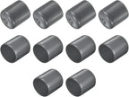 uxcell 10pcs Rubber End Caps 27mm ID Vinyl Round End Cap Cover Screw Thread Protector Dark Grey
