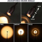 Reading Floor Lamp, 72" Tall LED Lamp with Flexible Gooseneck, Dimmable Zoomable Spotlight, Adjustable Color Beam Standing Lamp, Touch & Remote Control, Task Craft Living Room (Oil-Rubbed Bronze)