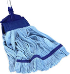 Arkwright Microfiber Tube Mop Head Replacement - (Bulk Case of 12) Heavy Duty, Lint Free, Super Absorbent & Bleach-Safe, Janitorial Essential for Commercial & Industrial Floor Cleaning, 14 oz, Blue