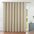 BGment Fashion Sliding Door Curtain 180 X 96 Inches, Wide Thermal Blackout Curtains Room Darkening Room Divider Window Curtain, 1 Panel, Beige, 96 Length X Wide 180
