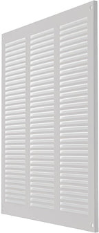 Repa Market 12x12 Inch Air Vent Cover/White Galvanized Steel Louvered Grill Cover with Mesh Screen/Wall or Ceiling Vent/Durable Flush Mount HVAC Register for Indoor and Outdoor Ventilation