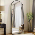 59"x20"Floor Mirror Full Length,Arched Full Length Mirror with Stand,Full Body Mirror,Hanging or Large Leaning for Bedroom Living Room Black