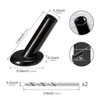 40 Pack 30 Degree Angle Protective Sleeves, Black Cable Railing Corner Protector Sleeve Beveled for 1/8" Wire Rope, T316 Marine Grade Cable Railing Kit with Two Drill Bit for Wood Posts HF039B