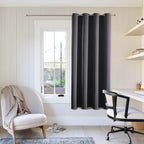 ChrisDowa Grommet Blackout Curtains for Bedroom - Thermal Insulated Room Darkening Curtains for Living Room (1 Panel Set, Dark Grey,52W x 54L)