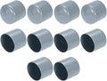 uxcell 10pcs Rubber End Caps 45mm(1.8") ID Vinyl Round End Cap Cover Screw Thread Protectors Grey
