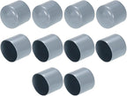 uxcell 10pcs Rubber End Caps 45mm(1.8") ID Vinyl Round End Cap Cover Screw Thread Protectors Grey