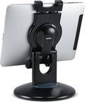 Aidata Tablet Stand - Compatible with iPad, iPad mini, and Most 6-Inch-13-Inch Tablets, Adjustable Commercial POS Holder with 360-Degree Swivel, for Retail, Classroom, Business, and Home, Black