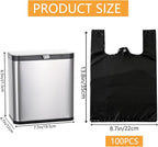 Stainless Steel Sanitary Napkin Receptacle Wall Mounted with 100pcs Trash Bags,Tampon Disposal Bin for Bathroom,Toilet Freestanding or Wall Mounted Trash Can 8x5.1x8.4