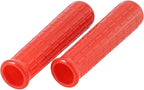 2Pcs Wheelbarrow Rubber Handles Replacement, Anti-slip Handle Grip Covers Weatherproof Handles Non-Slip Round Tubes for Garden Carts(114x20mm Red)