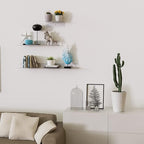 Acrylic Wall Shelves 36 24 12 Inches, Clear Floating Shelf for Wall, Wall Mounted Display Shelves for Plants, Radio, Funko Pop, Stuffed Animal, Books, Clock, Cosmetics, Toiletries