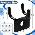 Tandefio 25 Pcs Pegboard Hooks Metal Prong Hook Peg Board for Hanging Hangers for Wall Picture Jewelry Display Tool (Black)