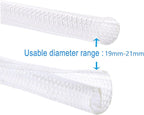 3/4"-25ft Braided Cable Sleeve Protector - Self-Wrapping Split Wire Loom for Home Theater, Pet-Proof Cord Organizer, Heat-Resistant, White