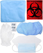 MFASCO First Aid Personal Protection Equipment Kit with BBP Bag, Emergency Bloodborne Pathogen Clean Up Kit, Including Blood Spill Kits, Complete Disposable PPE Set, Ideal for First Responders