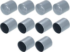 uxcell 10pcs Rubber End Caps 40mm(1.6") ID Vinyl Round End Cap Cover Screw Thread Protectors Grey
