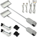SUNLITOPTOTrade Show Lights LED Display and Wall Washer Exhibit Arm Lighting, POP UP Connectable Lights Included Clamps, Mounting Brackets, Power Cables, Connect Cables (2pcs Grey)