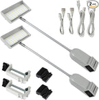 SUNLITOPTOTrade Show Lights LED Display and Wall Washer Exhibit Arm Lighting, POP UP Connectable Lights Included Clamps, Mounting Brackets, Power Cables, Connect Cables (2pcs Grey)