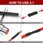 Chanzon 2:1 Ratio - 80Ft Roll - 1/2" (12mm) Heat Shrink Tubing 2:1(25M Total Length) Black Polyolefin Sleeving Wrap Shrinking 2 to 1 1pcs