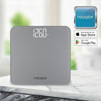 Trackstar Smart Digital Weight Scale | 440 lb Weight Capacity | Trackstar Monitoring App | Bluetooth iOS & Android Compatible | Measure, Track, and Share Results