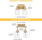 2-Light Track Lighting Fixtures Gold Finish, Multi-Directional Rotating Ceiling Tracking Lights with Clear Glass, Modern Bathroom Wall Vanity Lights Track Lighting Kits for Kitchen Accent Shop