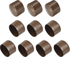 uxcell 10pcs Rubber End Caps 60mm(2 3/8") ID Vinyl Round End Cap Cover Screw Thread Protectors Brown
