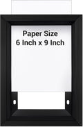 Blulu HPD Inspection Frame Heavy Duty Elevator Certificate and Notice Frame Interior Stainless Steel Holder for Elevator Interiors Commercial Public Use(Black,6 x 9 Inch)