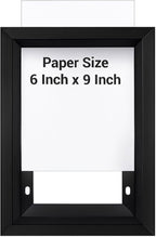Blulu HPD Inspection Frame Heavy Duty Elevator Certificate and Notice Frame Interior Stainless Steel Holder for Elevator Interiors Commercial Public Use(Black,6 x 9 Inch)
