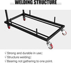 Multi-Function Folding Chairs Rack Dolly, Commercial Grade Steel Frame, Storage and Transport Cart for Plastic Resin and Wood Folding Chair