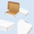 Shipping Boxes 9x6x2" 25 Pack - White Corrugated Cardboard Mailing Box for Small Business - Literature Mailer Packaging Supplies