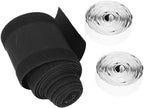 Floor Cable Cover Protector for Wires, 3 Meters Long Cord Management Solution for Office Carpet, Black Polyester Cable Raceway