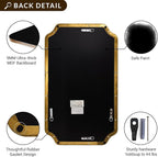 ANDY STAR 24"x48" Large Bathroom Mirror, Brushed Gold Rectangle Mirror, Scalloped Mirror for Bathroom in Anti-Rust Stainless Steel Metal Frame 1" Deep, Hangs Vertically/Horizontally