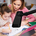 Neatfi XL 2,500 Lumens LED Task Lamp, 22 Inches Wide, 30W, 162 Pcs SMD LED, Eye-Caring, Desk Light with Clamp for Home, Office, and Study Room (Non-CCT, Black)