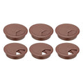 PATIKIL 3 Inch Desk Grommet, 6Pcs Cable Grommet Wire Management Cable Hole Cover Cord Organizer for Office Home Table Countertop, Brown